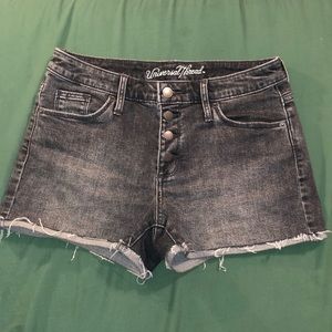 black highrise shorts